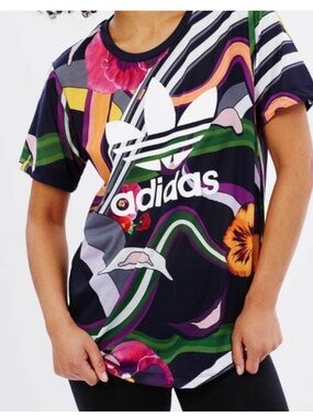 Adidas Originals Limited Edition Pansy Trefoil Tee Shirt size small